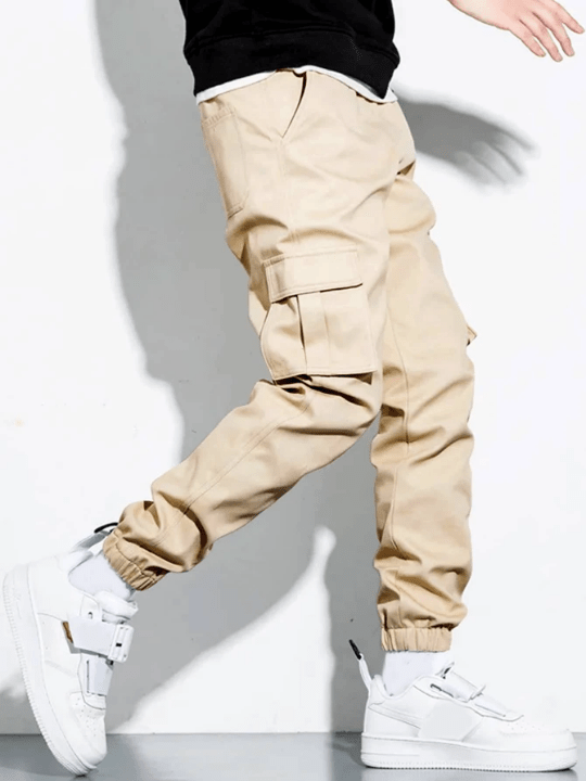 Manfinity Hypemode Men Letter Patched Flap Pocket Cargo Pants - Lolli World Marketplace
