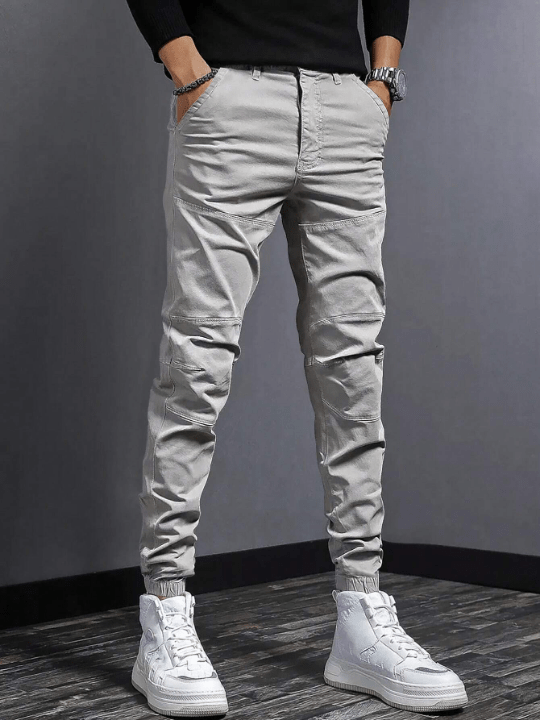 Manfinity Hypemode Men Solid Slant Pocket Pants - Lolli World Marketplace