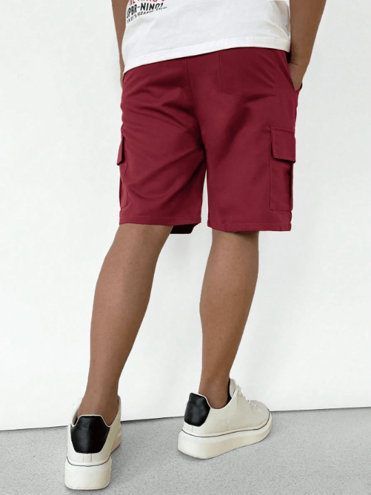 Manfinity Hypemode Men's Drawstring Waist Utility Pocket Shorts - Lolli World Marketplace