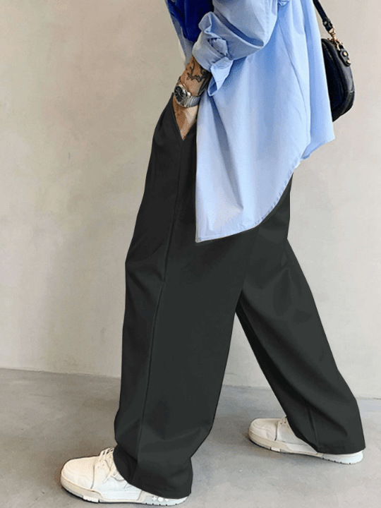 Manfinity Hypemode Men's Loose Fit Pleated Pants With Slant Pockets - Lolli World Marketplace