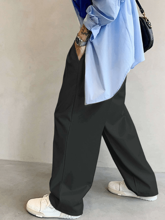 Manfinity Hypemode Men's Loose Fit Pleated Pants With Slant Pockets - Lolli World Marketplace
