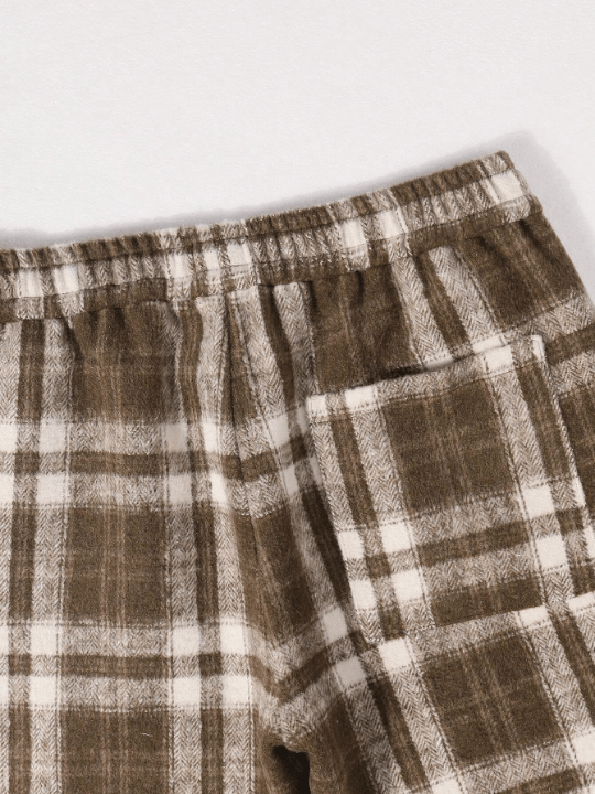 Manfinity Hypemode Men's Loose Plaid Wide - Leg Pants - Lolli World Marketplace