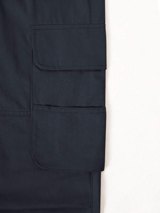 Manfinity Hypemode Men's Loose Solid Color Flip - Pocket Trousers - Lolli World Marketplace