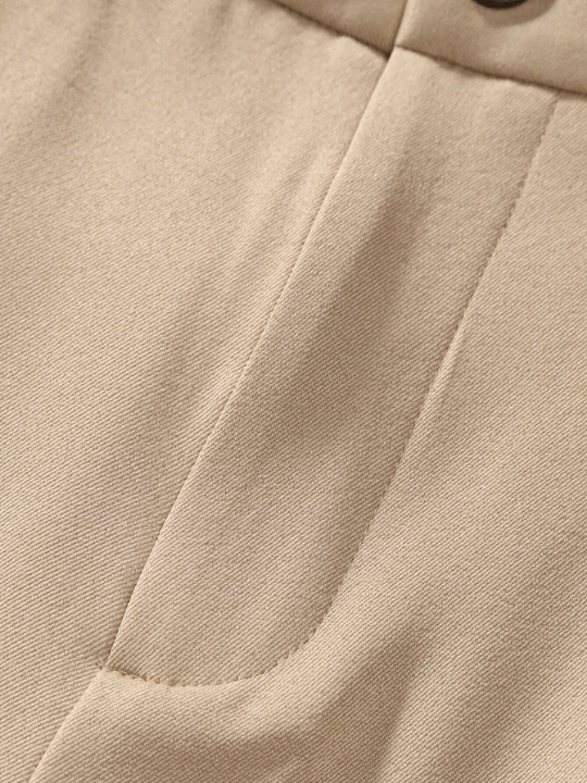 Manfinity Hypemode Men's Solid Color Pleated Casual Pants - Lolli World Marketplace