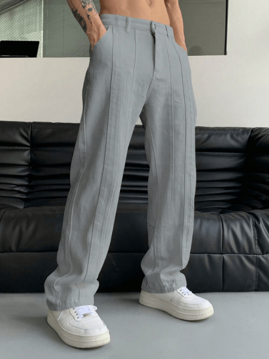 Manfinity Hypemode Men's Straight Casual Pants - Lolli World Marketplace