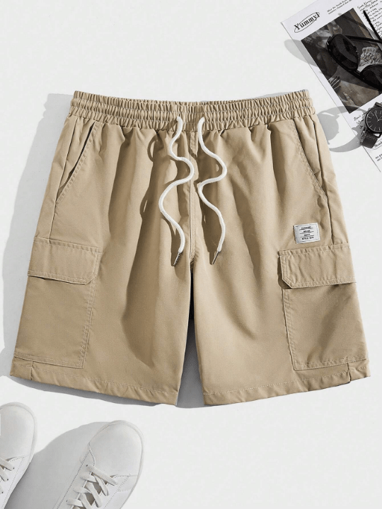 Manfinity Hypemode Men's Woven Paisley Detail Drawstring Waist Workwear Shorts - Lolli World Marketplace