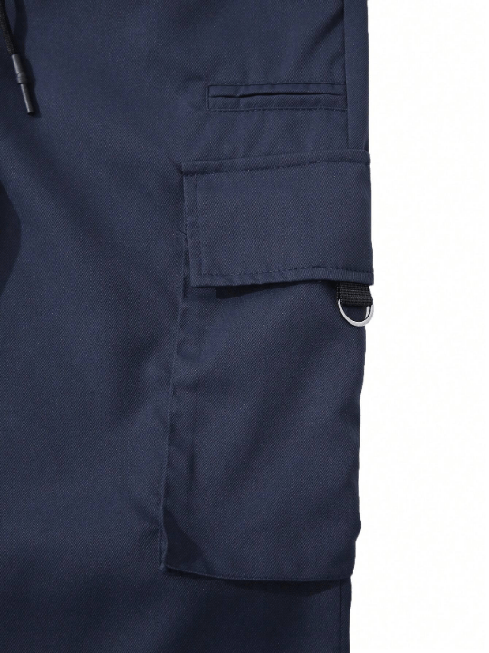 Manfinity LEGND Men's Drawstring Waist Cargo Pants With Pockets - Lolli World Marketplace
