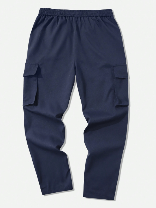 Manfinity LEGND Men's Drawstring Waist Cargo Pants With Pockets - Lolli World Marketplace