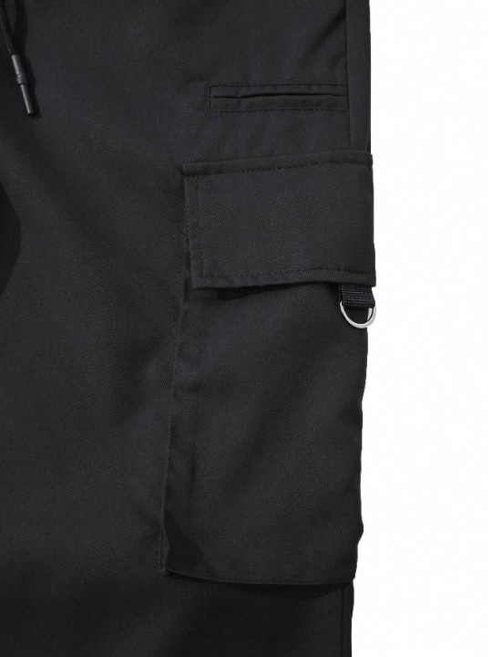 Manfinity LEGND Men's Drawstring Waist Work Pants With Pockets - Lolli World Marketplace