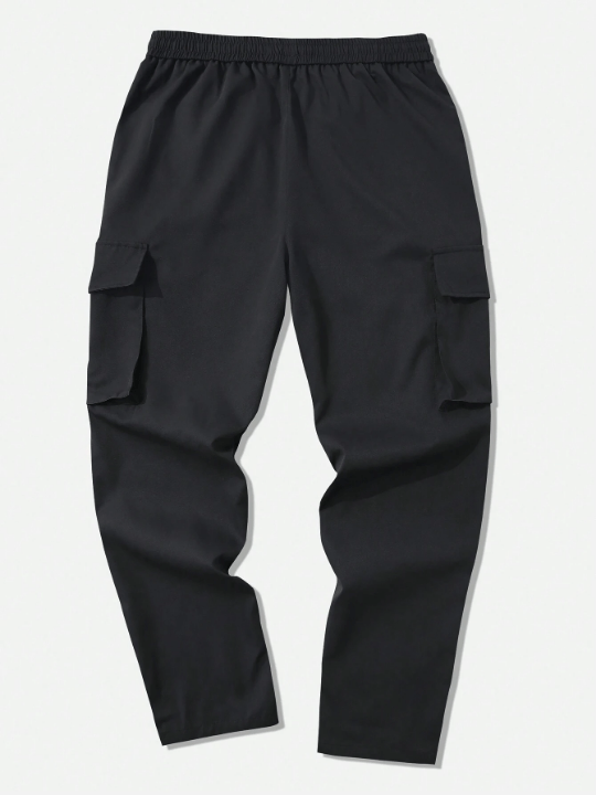 Manfinity LEGND Men's Drawstring Waist Work Pants With Pockets - Lolli World Marketplace