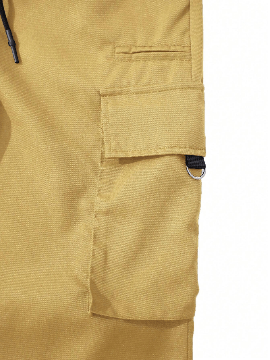 Manfinity LEGND Men's Solid Color Drawstring Waist Work Pants - Lolli World Marketplace