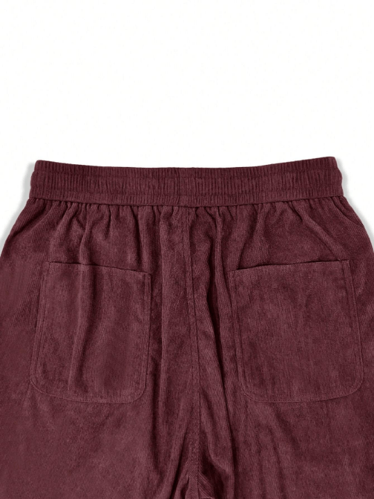Manfinity Loose Fit Men's Corduroy Pants With Slanted Pockets - Lolli World Marketplace