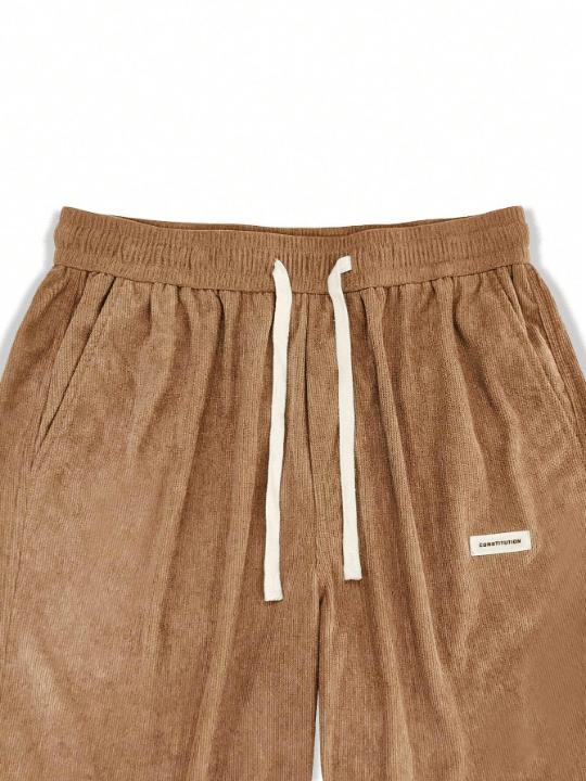 Manfinity Loose Men's Corduroy Trousers With Diagonal Pockets - Lolli World Marketplace