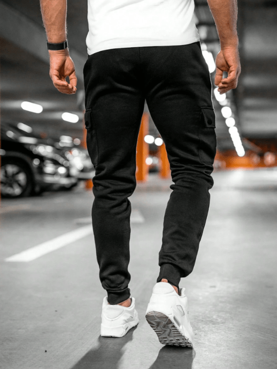 Manfinity Men Flap Pocket Side Drawstring Waist Sweatpants - Lolli World Marketplace