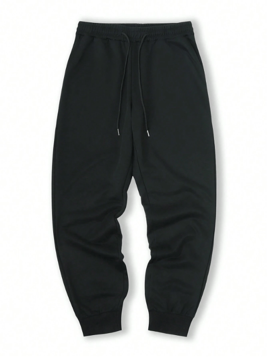 Manfinity Men Solid Drawstring Waist Sweatpants - Lolli World Marketplace