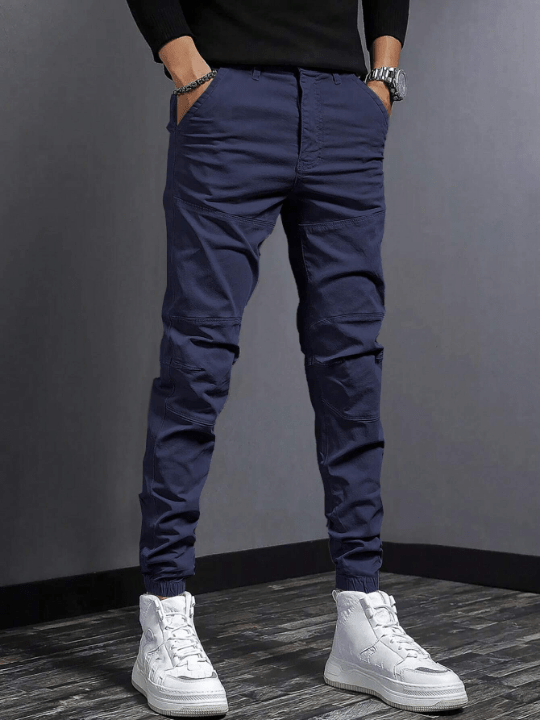 Manfinity Men Solid Slant Pocket Pants - Lolli World Marketplace