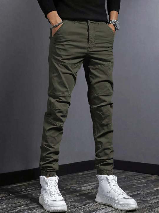 Manfinity Men Solid Slant Pocket Pants - Lolli World Marketplace