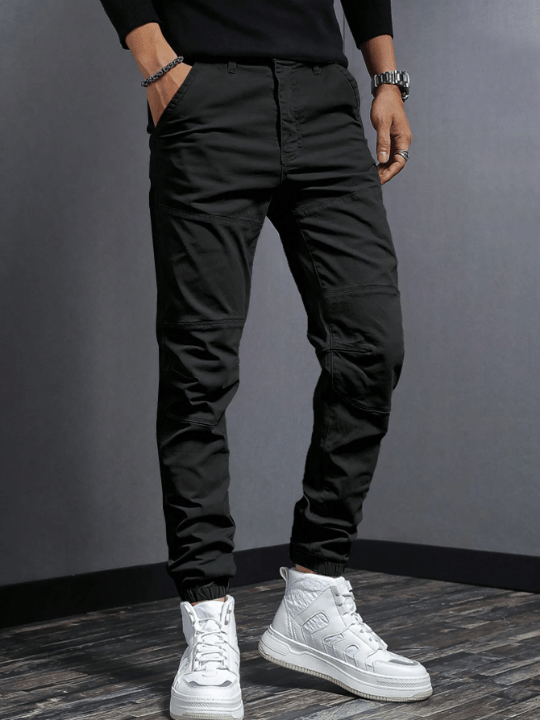 Manfinity Men Solid Slant Pocket Pants - Lolli World Marketplace