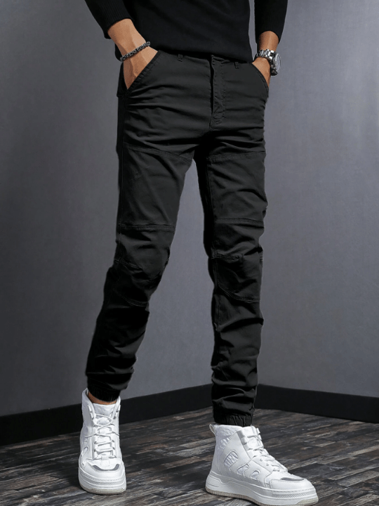 Manfinity Men Solid Slant Pocket Pants - Lolli World Marketplace