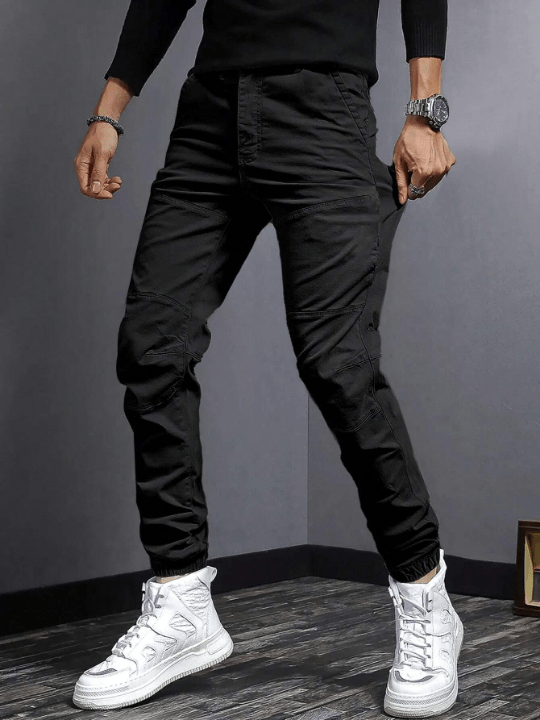 Manfinity Men Solid Slant Pocket Pants - Lolli World Marketplace