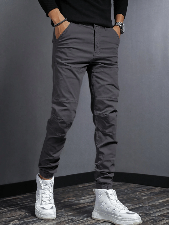Manfinity Men Solid Slant Pocket Pants - Lolli World Marketplace