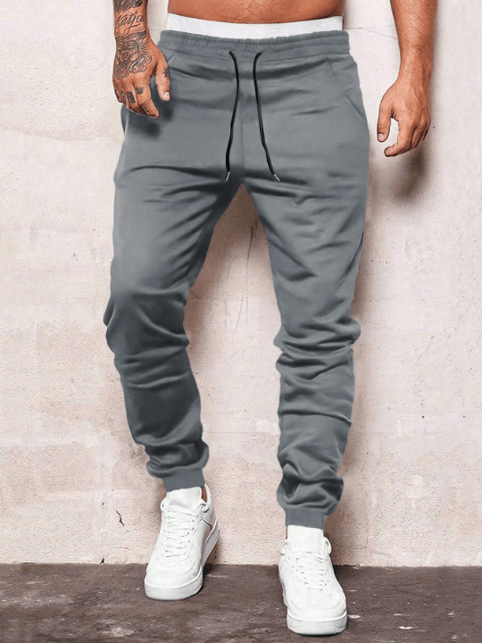 Manfinity Men's Elastic Waist Joggers With Drawstring - Lolli World Marketplace