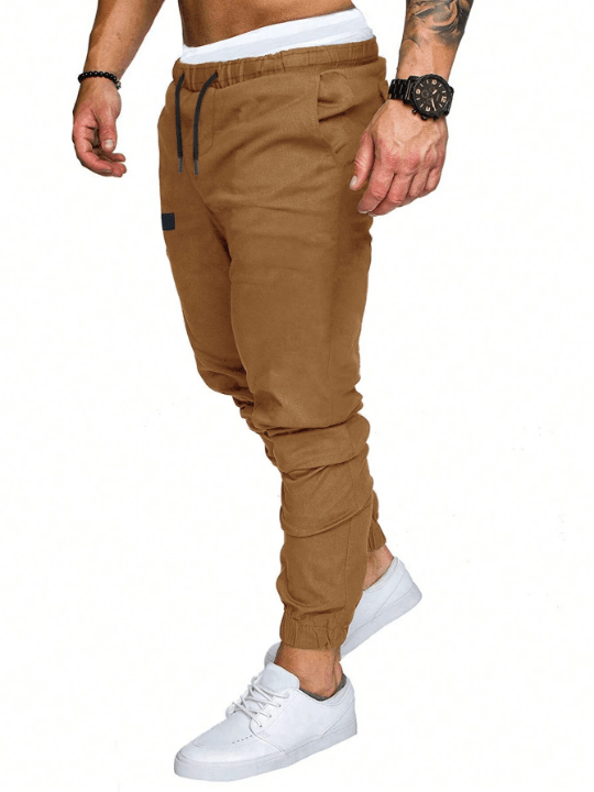 Manfinity Men's Loose Fit Drawstring Waist Patchwork Pants - Lolli World Marketplace