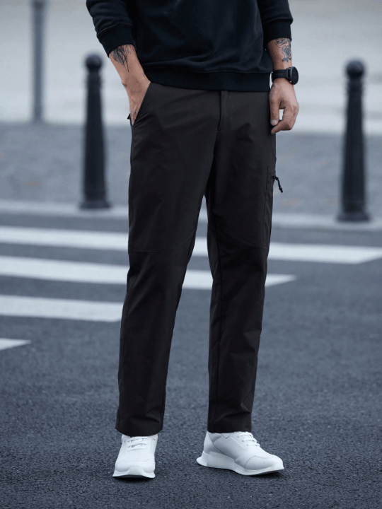 Manfinity Mode Men's Solid Color Cargo Pants With Pockets - Lolli World Marketplace