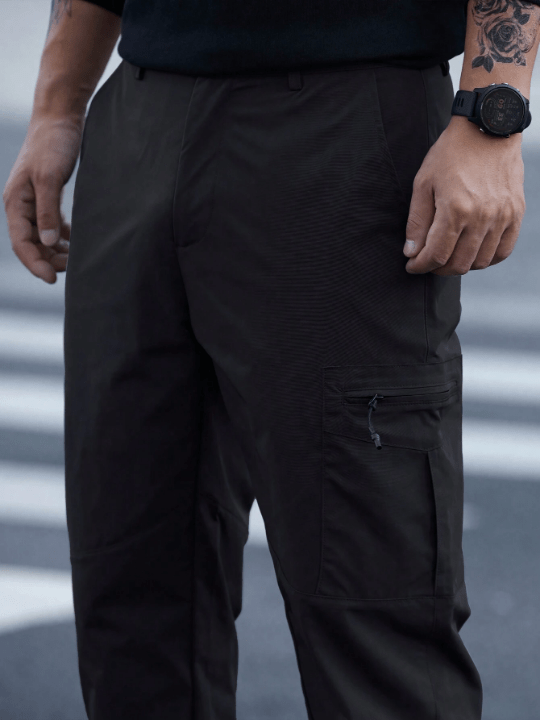 Manfinity Mode Men's Solid Color Cargo Pants With Pockets - Lolli World Marketplace