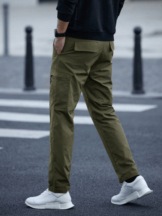 Manfinity Mode Men's Solid Color Casual Cargo Pants - Lolli World Marketplace