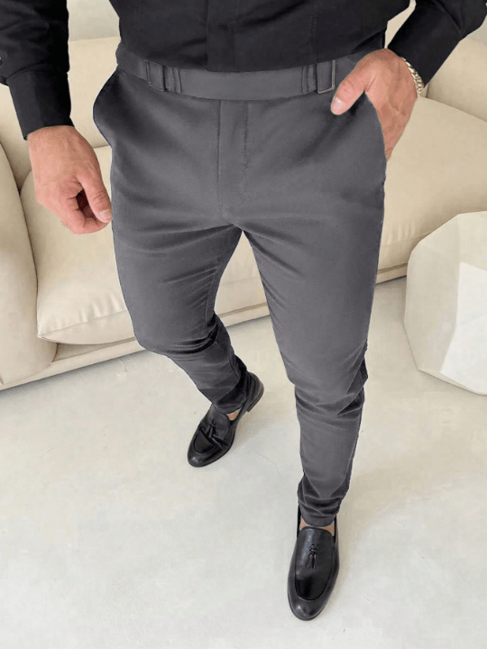 Manfinity Mode Men's Solid Slim Fit Pants - Lolli World Marketplace