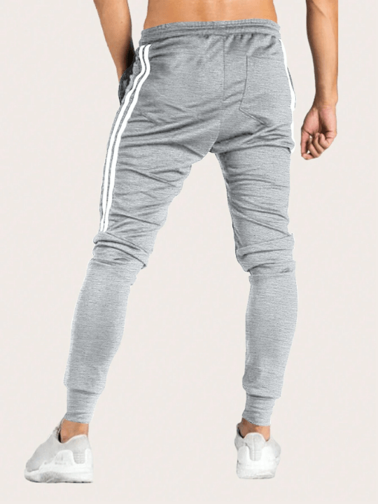 Manfinity Sporsity Men's Casual Jogger Pants With Patchwork And Weaved Belt Detail - Lolli World Marketplace