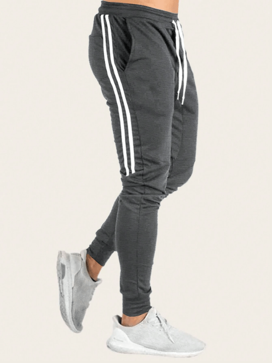 Manfinity Sporsity Men's Casual Sweatpants With Spliced Weaved Tapes - Lolli World Marketplace
