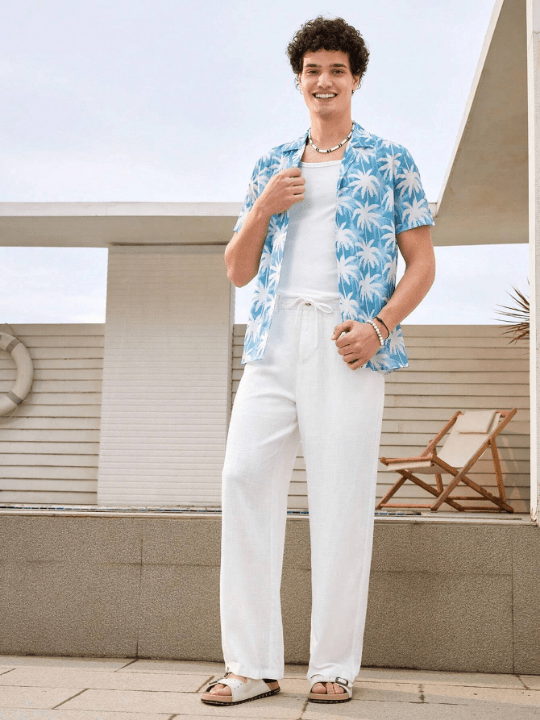 Manfinity VCAY Men'S Straight - Leg Casual Pants - Lolli World Marketplace
