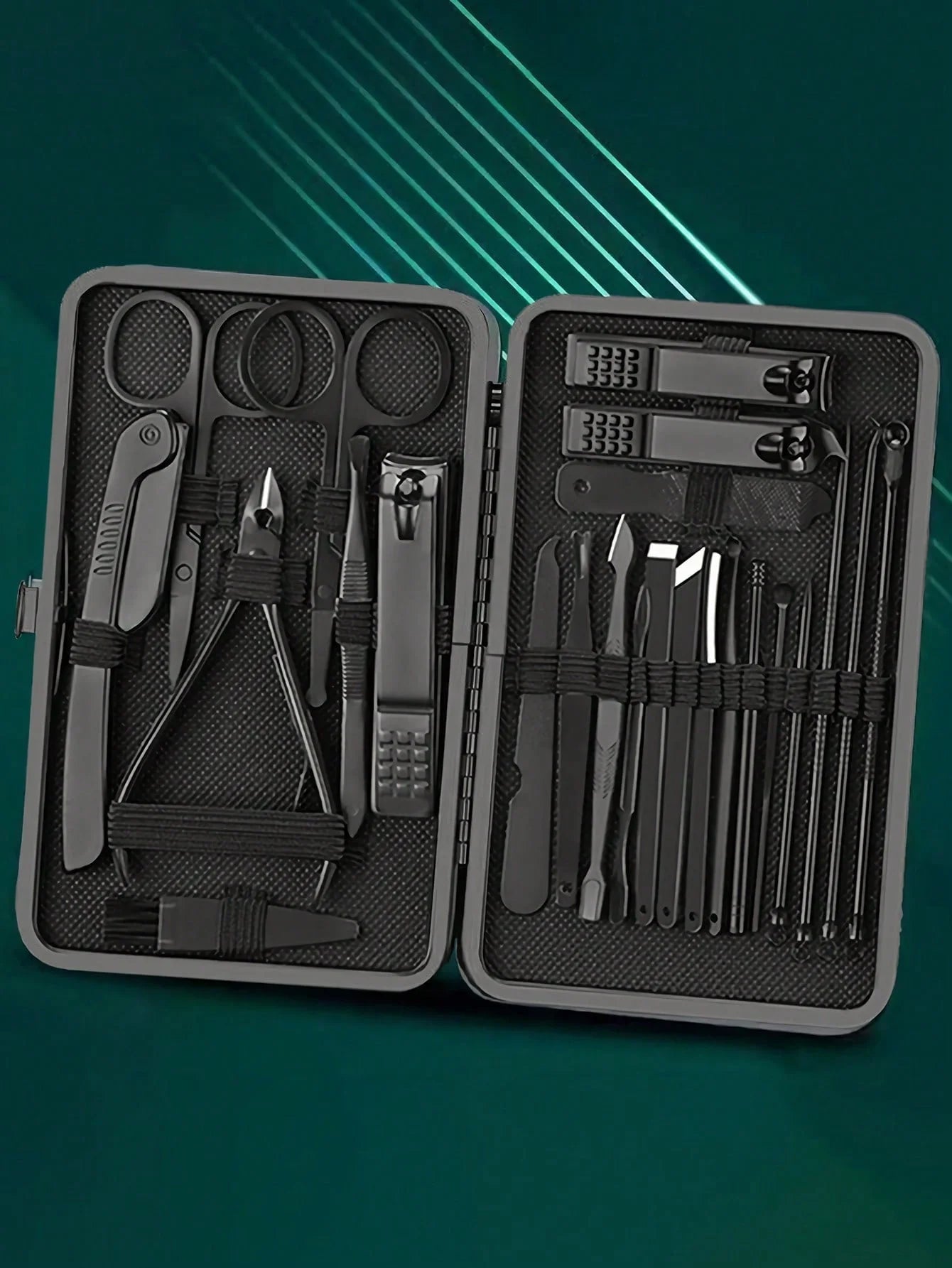 Manicure Nail Clippers Pedicure Set - Stainless Steel Manicure, Professional Grooming Kit, Nail Care Tools with Luxurious Travel