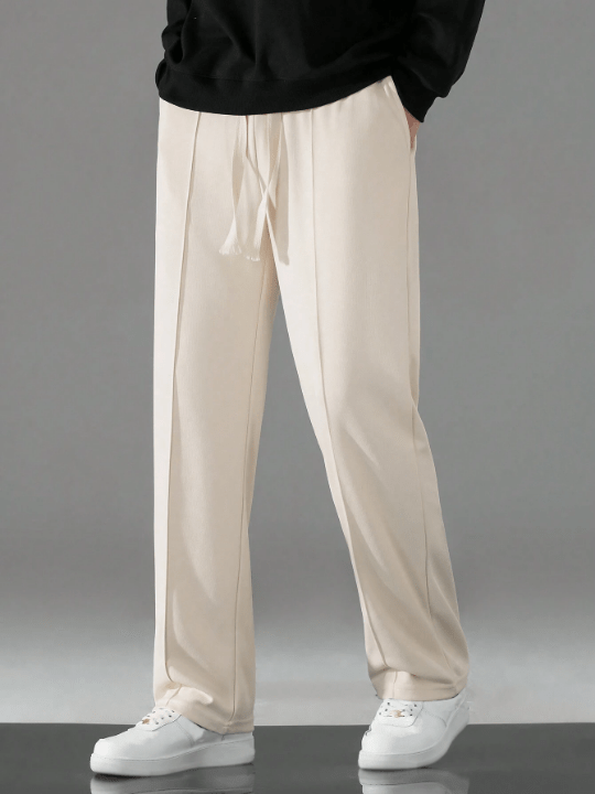 Men Drawstring Waist Seam Detail Pants - Lolli World Marketplace