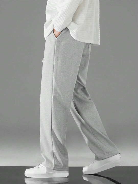 Men Drawstring Waist Straight Leg Pants - Lolli World Marketplace