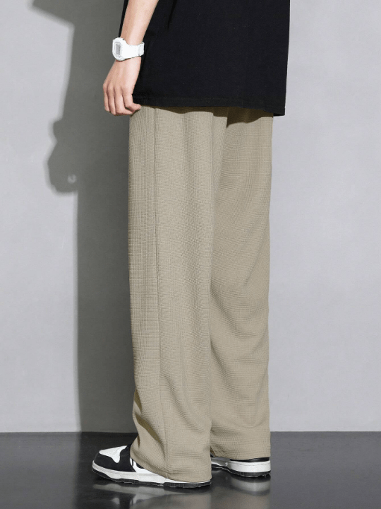 Men Drawstring Waist Straight Leg Pants - Lolli World Marketplace