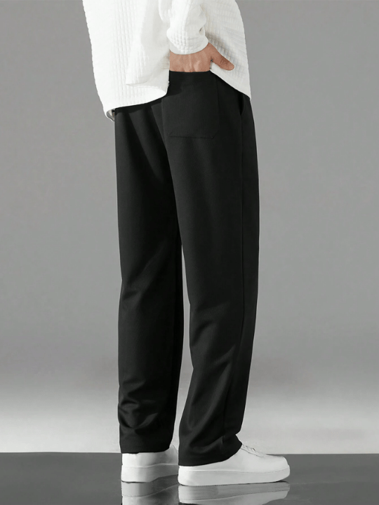Men Drawstring Waist Straight Leg Pants - Lolli World Marketplace