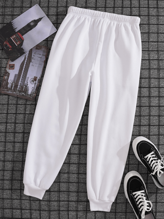 Men Drawstring Waist Thermal Lined Sweatpants - Lolli World Marketplace