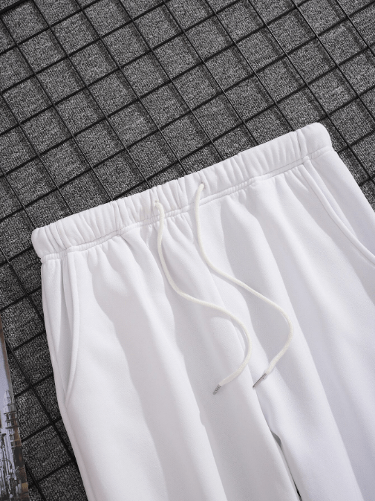 Men Drawstring Waist Thermal Lined Sweatpants - Lolli World Marketplace