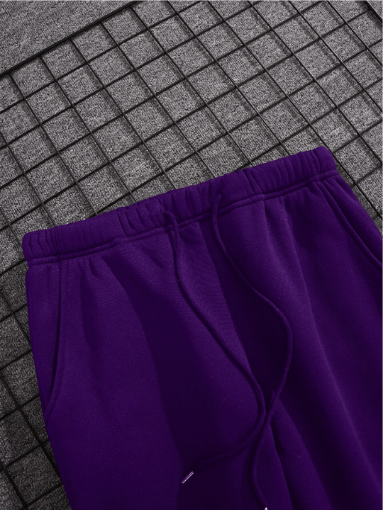 Men Drawstring Waist Thermal Lined Sweatpants - Lolli World Marketplace
