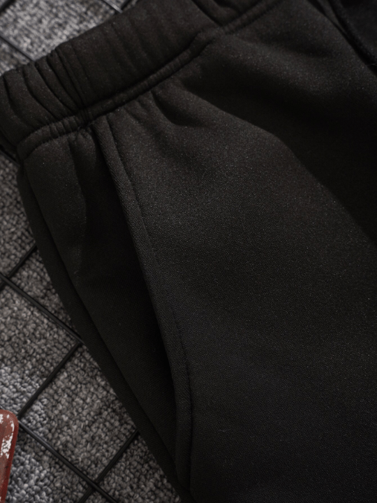 Men Drawstring Waist Thermal Lined Sweatpants - Lolli World Marketplace