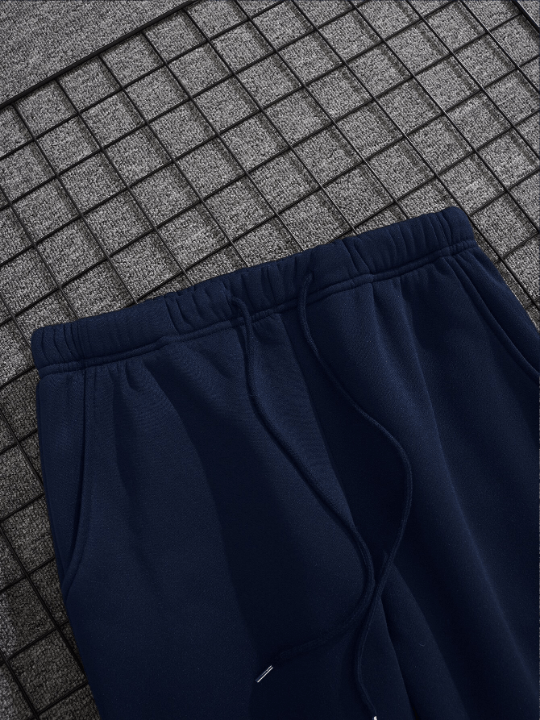 Men Drawstring Waist Thermal Lined Sweatpants - Lolli World Marketplace