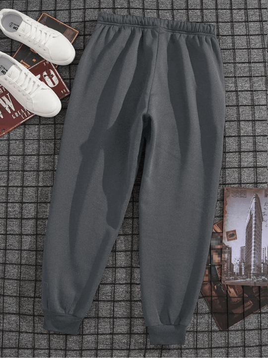 Men Drawstring Waist Thermal Lined Sweatpants - Lolli World Marketplace