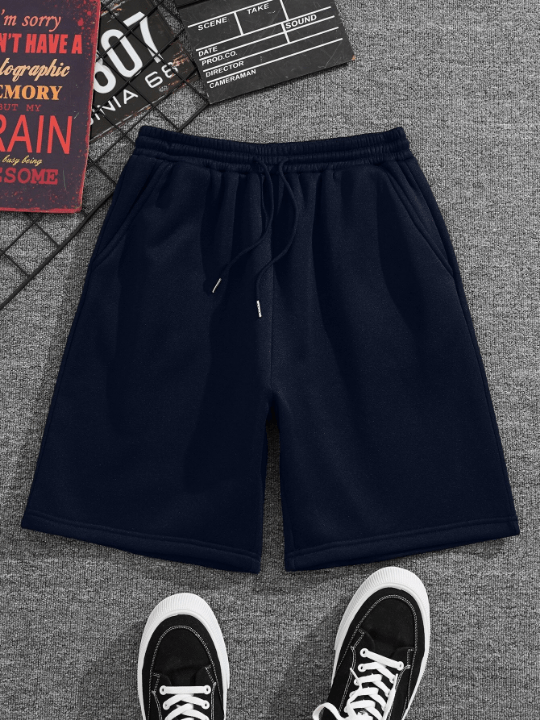 Men Drawstring Waist Track Shorts - Lolli World Marketplace