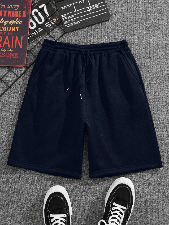 Men Drawstring Waist Track Shorts - Lolli World Marketplace