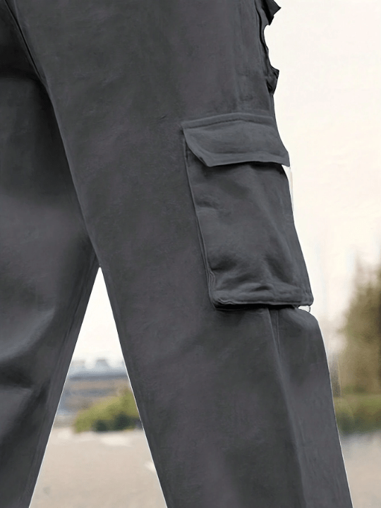 Men Flap Pocket Side Cargo Pants - Lolli World Marketplace