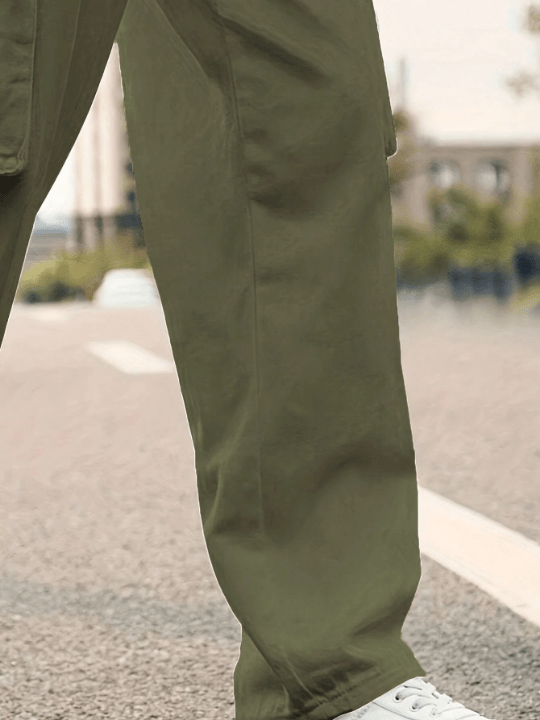 Men Flap Pocket Side Cargo Pants - Lolli World Marketplace