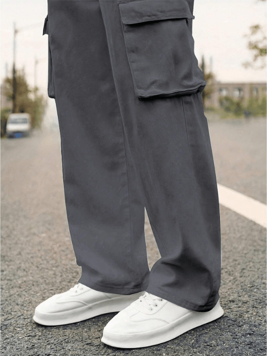 Men Flap Pocket Side Cargo Pants - Lolli World Marketplace